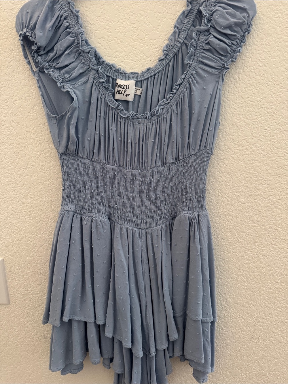 Princess Polly Dusty Blue Romper